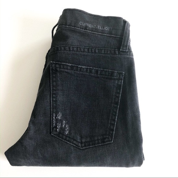 Current/Elliott Black The Ankle Skinny Jean Size 24 - Picture 4 of 11